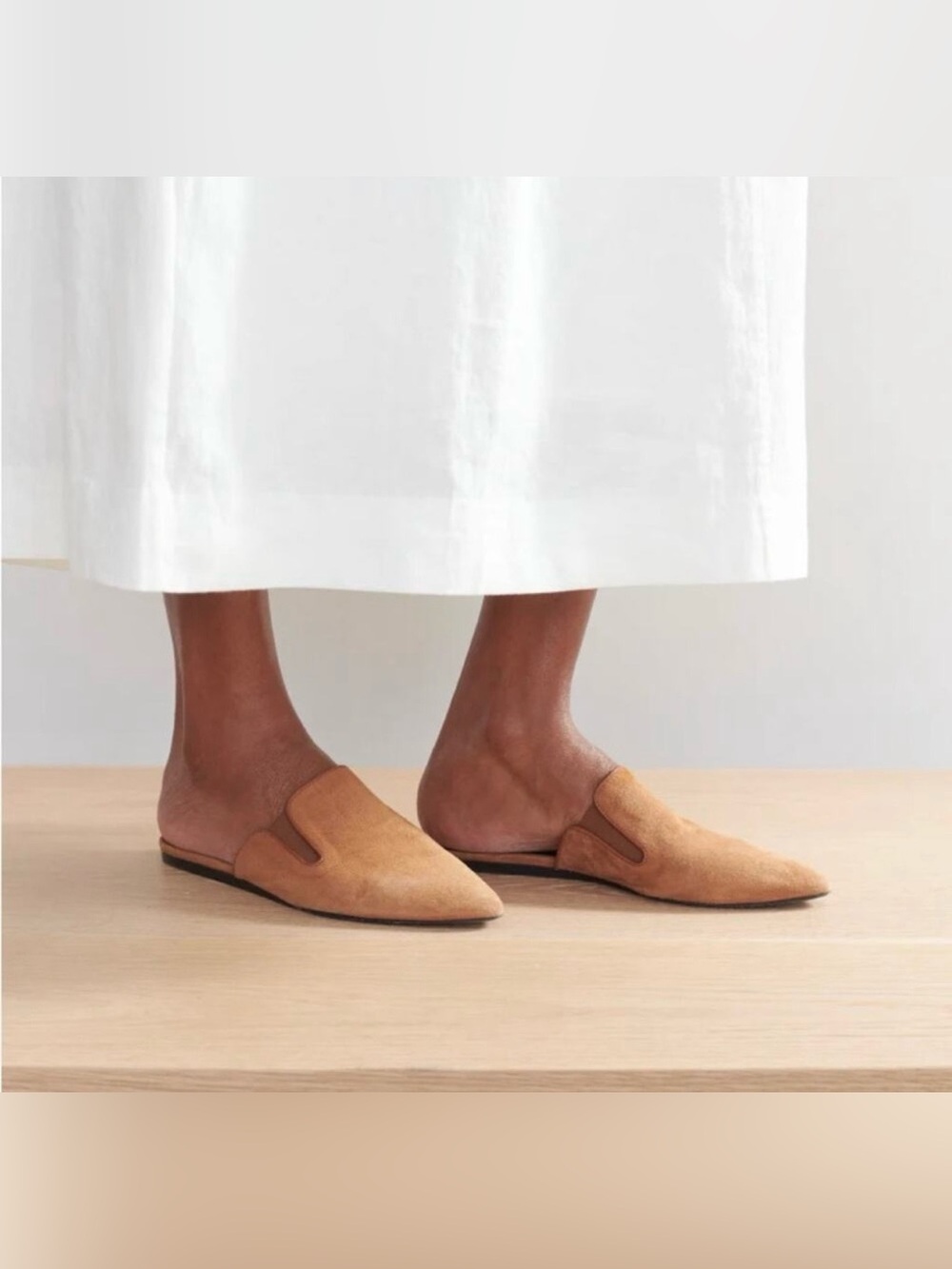 Jenni Kayne Pointed Toe Slip-On Suede Mules Saddle Brown Size 40